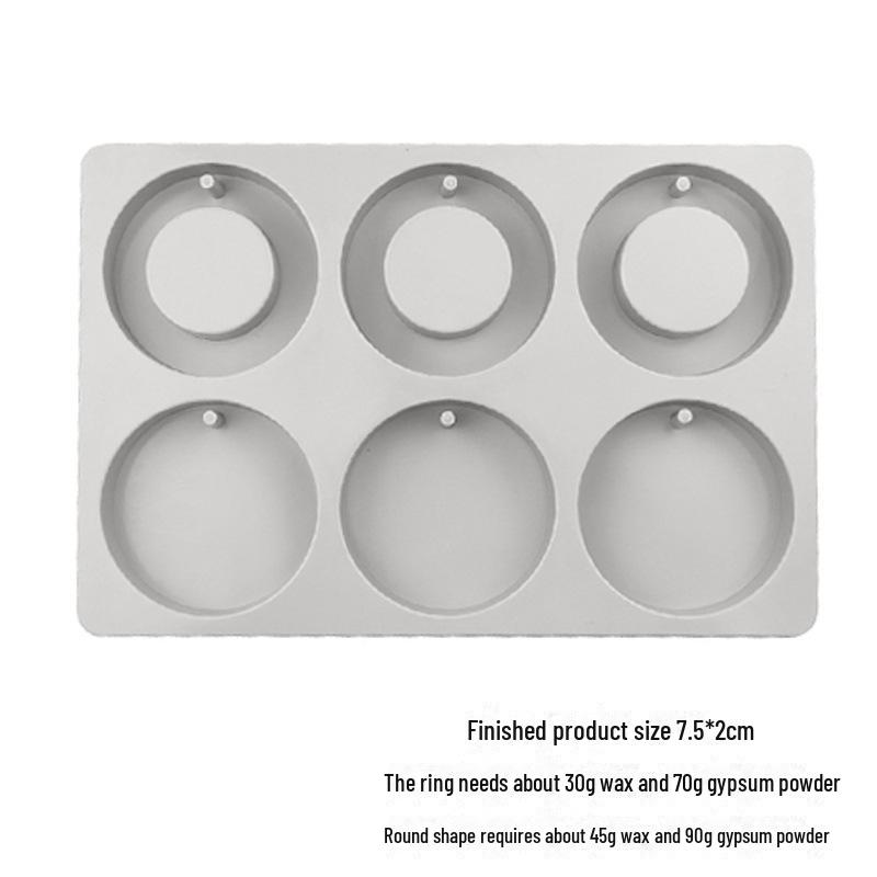 

Набор восковых и гипсовых форм для ароматерапии своими руками: Формы сердца и круга - 6 шт.