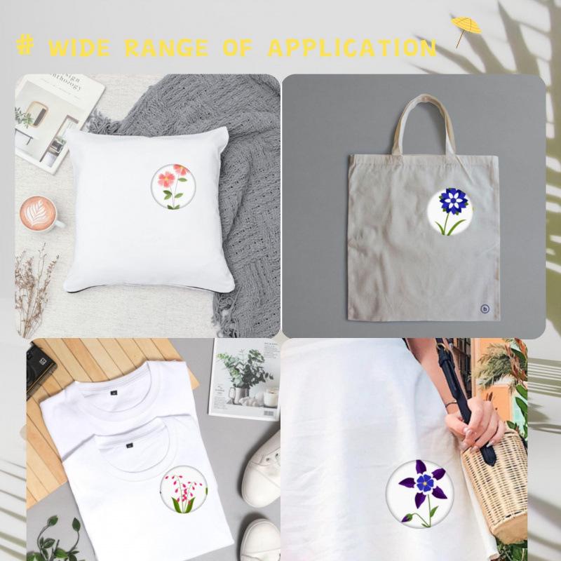 In Stock: A4 Self-Adhesive Water-Soluble Floral Pattern Embroidery Fabric