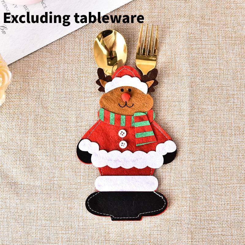Santa Decorations Christmas Cutlery Sets Party Table Tops Products Decorative