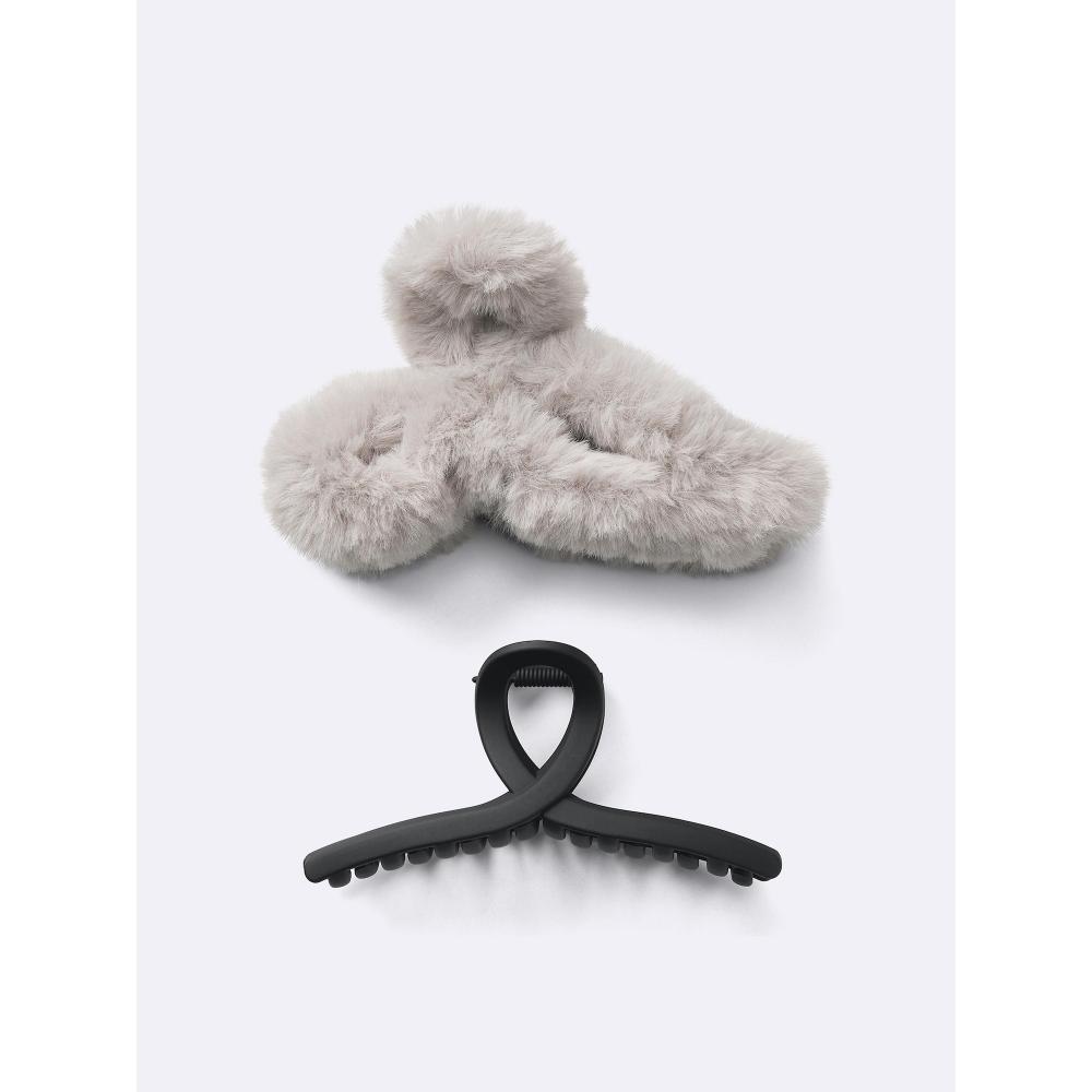 Gu By Uniqlo Fluffy Ribbon Hair Clip 2p