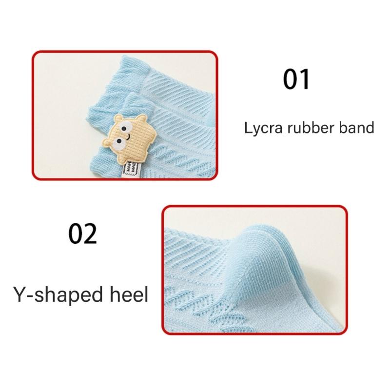 1 para niemowlęcych skarpetek do kostek z wzorem kreskówkowym Obuwie Skarpety unisex do codziennego chodzenia Chłopcy Dziewczynki