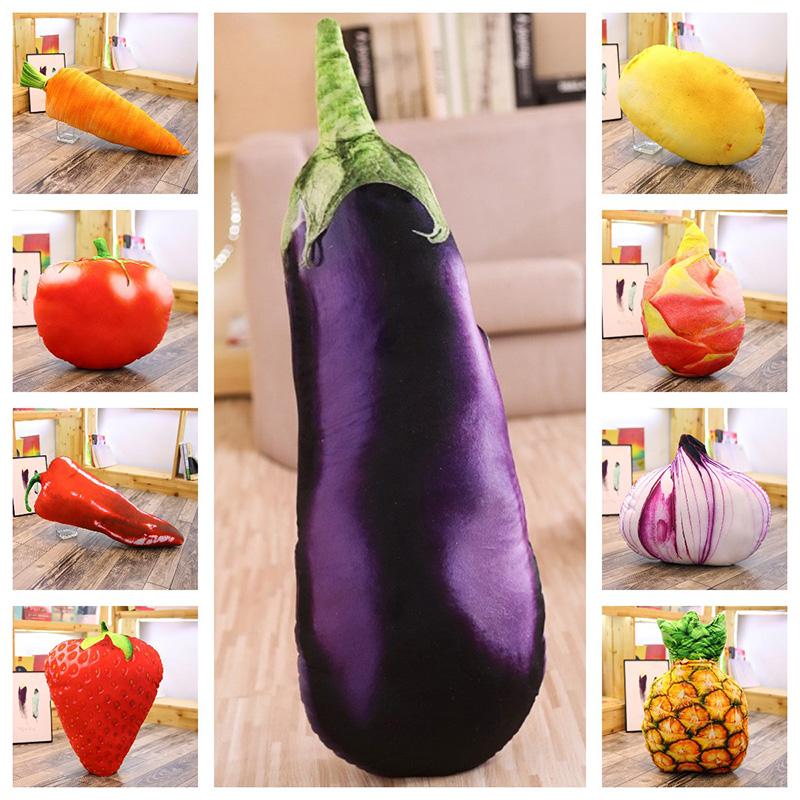 Simulation Plush Fruit Toy Vegetable Pillow Sofa Cushion Home Decor Gift Girls