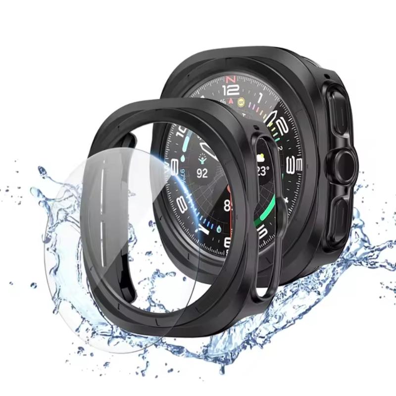Watch Case+Glass For Samsung Galaxy Watch Ultra 47mm Protective Screen Tempered Glass Film For Galaxy Watch 7 Ultra Bumper Cover