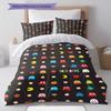 Pac-Man Custom Name Pattern Bedding,Quilt Set Quilt Cover Pillowcase Home Birthday Gift(1 * Duvet Cover + 2 * Pillowcase, Without Core)