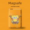 SpongeBob MAGsafe Leather Card Holder Case for Apple Phones