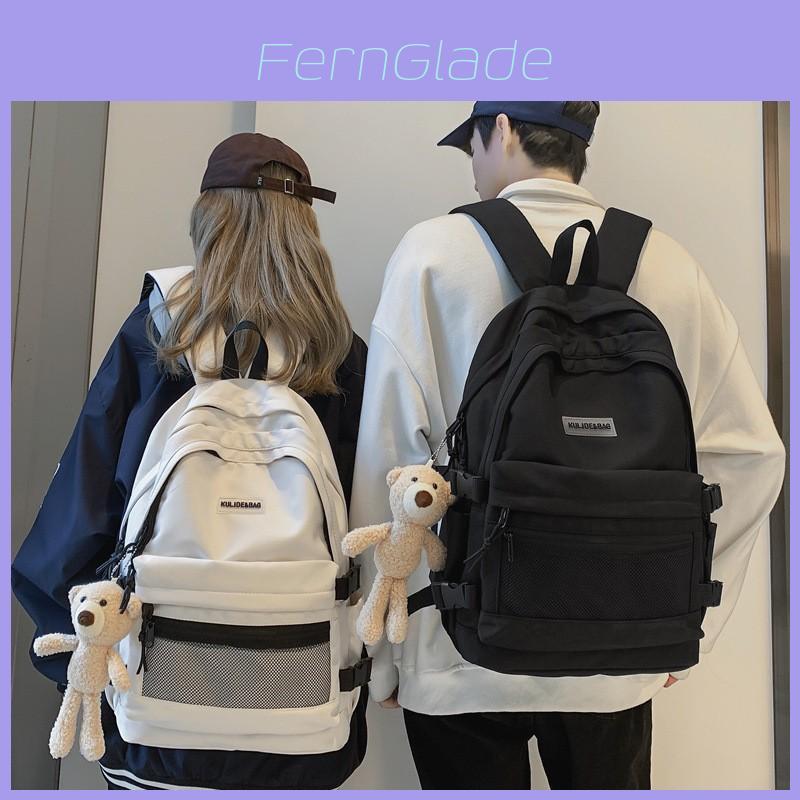 Luo Couples Backpack For Teens And Students With Durable Nylon Fabric And Casual Street Style