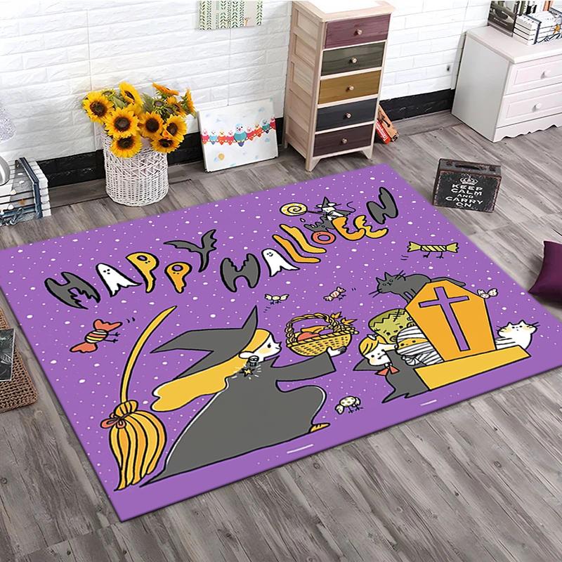 1PC Halloween theme Rug - home decoration Carpet For Living Room Bedroom Flooring Computer Chair Area Rug