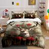 Deer Surrounded by Roses. Bedding Sets Duvet Cover Sets Duvet Covers Pillowcases(1 * Duvet Cover 2 * Pillowcases Without Duvet Insert)
