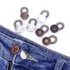 Adjustable Jeans Waist Extender Button for Wide Waistbands: No-Sew Metal Buckle, Small to Large Fit.