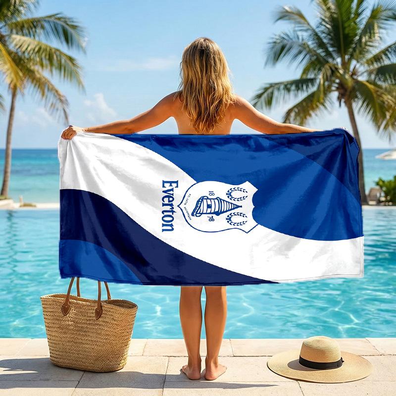 Everton Football Beach Towel Soft Microfiber Summer Towel Quick Dry Absorbent Towel for Beach Swimming Pool Travel