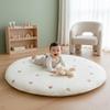 Figfey Play Mat Baby Mat Naptime Sunny Mat Ibul Round Washable Cotton Quilted All Season Replacement Cover Baby Infant Baby Shower Gift Monthly Photo