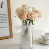 Rose Artificial Flower Arrangement for Living Room Dining Table - Preserved Dried Bouquet Vase Decoration