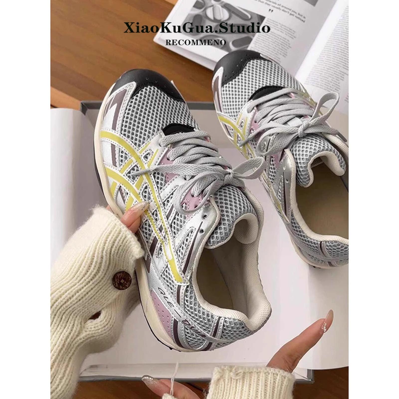 

Женские кроссовки для тренировок Agande на мягкой подошве, новинка 2025 года, спортивная и повседневная обувь для бега, сетчатые дышащие кроссовки-папы 40 лимонно-желтый