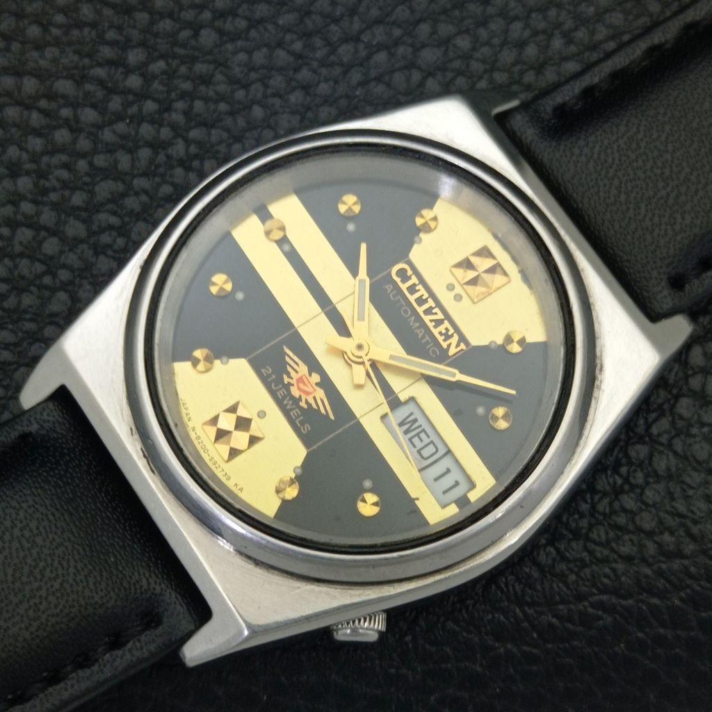 CITIZEN AUTOMATIC 8200 VINTAGE JAPAN MENS ORIGINAL DIAL WATCH a702155-5 R208-a702155