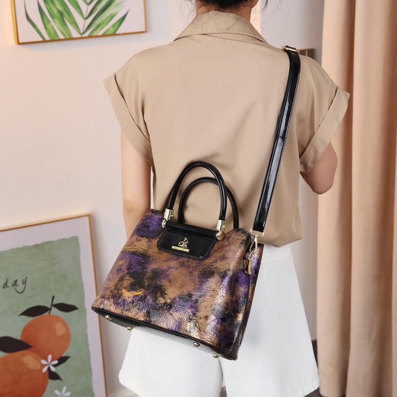 Bag Middle-aged Women's Mother Bag 2025 New Large-capacity Portable Messenger Bag Flower Shoulder Fashion Bag Women