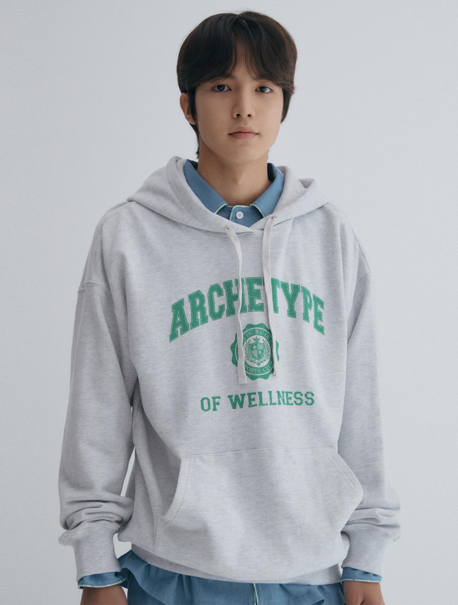Gray Decision Archetype Print Men S Hoodie Light Melange Grey Light Melange Grey/Free
