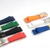 High Quality Black Green Red Blue White Colored Style Silicone Watchband Curved Interface for Rolex Datejust Submariner Strap