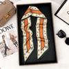 Korean Version of Rabbit Long Silk Scarf Streamer Women's Spring and Autumn New Scarf Double-layer Double-sided Decorative Scarf Handle Tied Bag