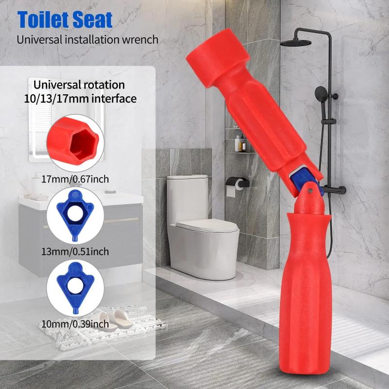 Chiave di Riparazione per Sedile del WC 10/13/17mm Chiave di Installazione Universale per Bagno di Casa Strumenti di Sostituzione Idraulica Fai-da-te