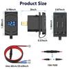 12V USB Rocker Switch 36W USB & PD Outlet Socket with LED Voltage Display 18W QC3.0 Charger for Cars Trucks Vans Boats RVs