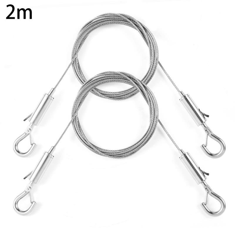 Adjustable Automatic Wire Rope Spring Hook Clothesline Picture Hanging Solution System Suspension Code Stainless Steel Cable