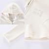 Girls' Korean Style Hooded Sweatshirt & Wide Leg Pants Set