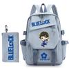 3 Piece School Backpack Set for Students Large Capacity Oxford Cloth Schoolbag with Shoulder Strap and Pencil Case