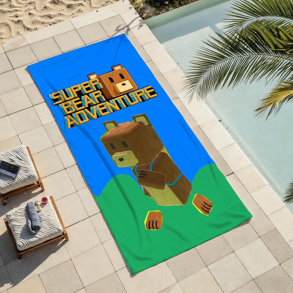 Spiel S-Superbär A-Abenteuer Handtuch Trocknen Badetuch Anwendbar Für Leichtes Schwimmen Camping Yoga Strand Aus