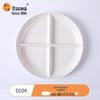 Melamine Four-Compartment Divided Round Plate