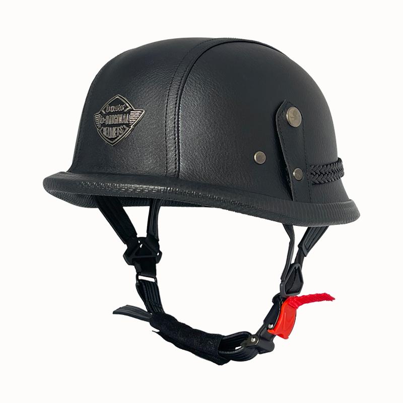 Vintage leather WWII style soldier helmet retro half helmet all seasons unisex bicycle cruiser electric scooter helmet JYT-108
