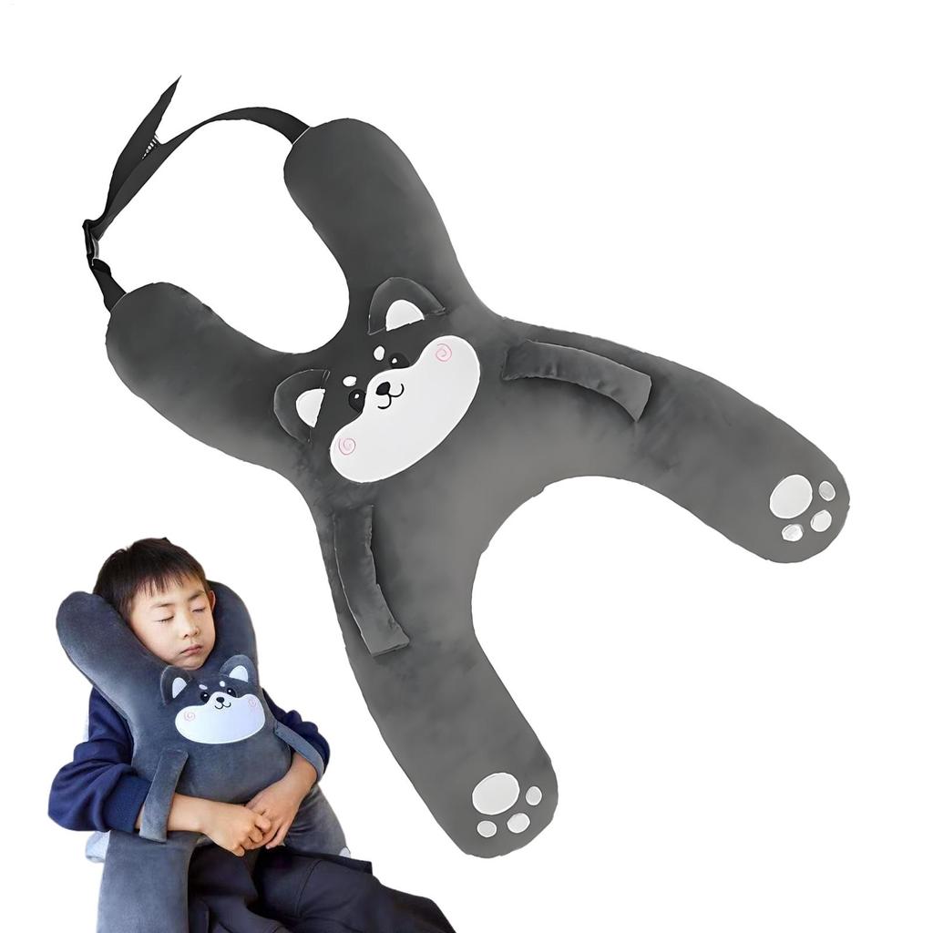 Car Sleeping H-Shape Travel Pillow Kids Car Pillow Neck Rest Car Seat Pillow Breathable Comfortable Soft Cushion Neck Pillows