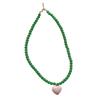 Colorful Acrylic Beads Heart Choker Necklace Bohemian Simple Love Charm Statement Short Necklaces Clavicle Chain Jewelry