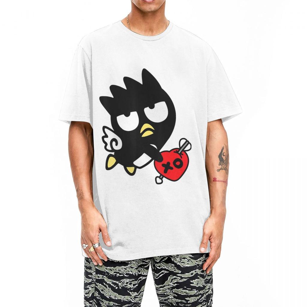 Badtz Maru Amor Alla hjärtans dag Humoristisk Dryck T-shirt Streetwear Herr Dam Vardaglig Kortärmad Bomull Harajuku Mångsidig Unisex Toppar