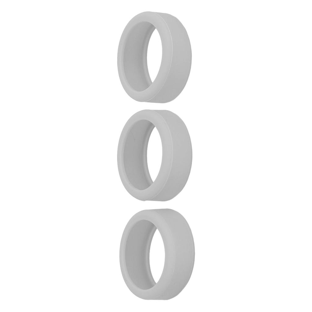 3PCS Silicone Ring Covers for Smart Ring Scratch Resistant Skin Friendly Elastic Ring Protector Protective Sleeve Grey S for Size 6 7 8 9 10