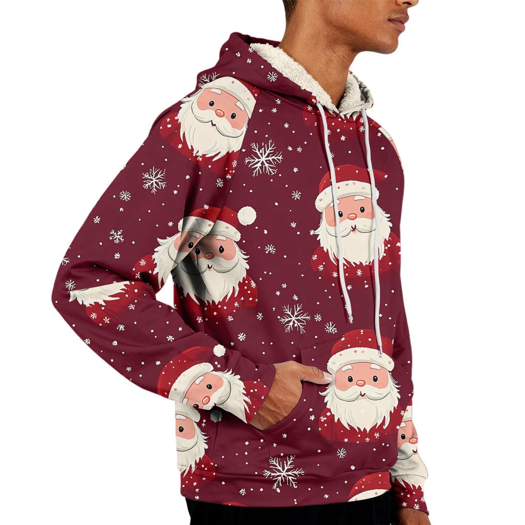 Moletom Masculino Casual de Manga Comprida com Capuz e Bolsos