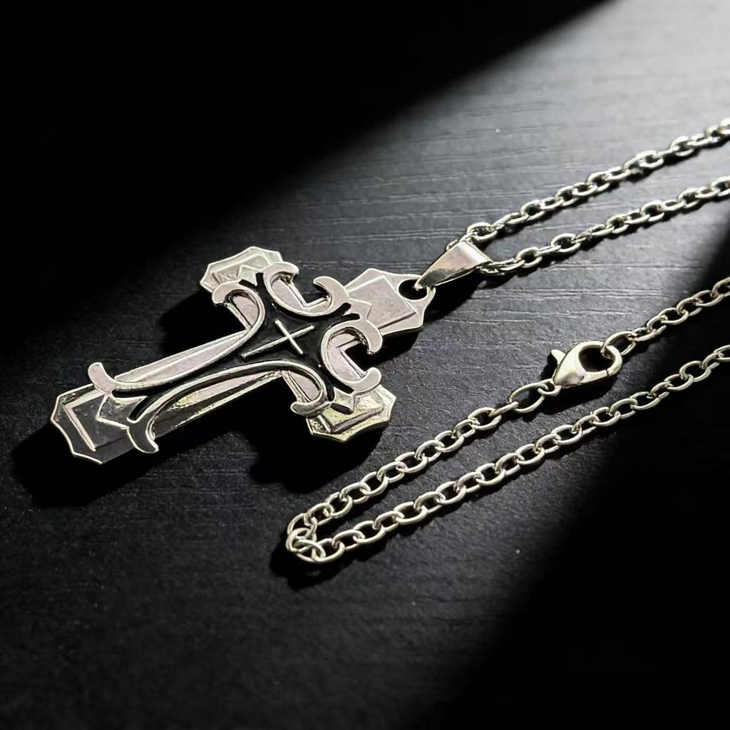 Multilayer Cross Pendant Necklace For Men Women Religious Gratitude Prayer Jewelry Accessories Small Gift
