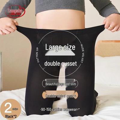 Damen Übergröße Thermische Samt-Strumpfhose