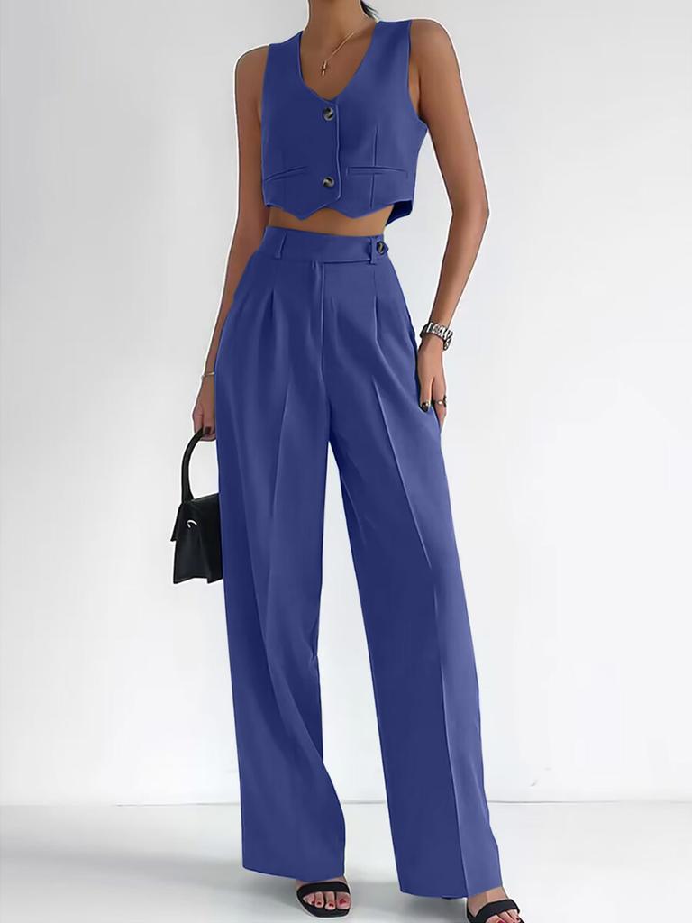 Women's Fashion Casual Vest Set