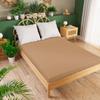 DREAMY PREMIUM Brown Jersey Fitted Sheet 180x200cm