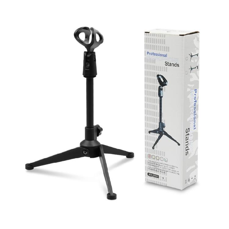 Foldable Microphone Stand Tripod Holder With Stable Base Supports 1.5kg Weight For Professional Voice Recording