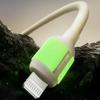 USB-A - iPhone Lightning Cable with Fluorescent Tip 3A 2m - Beige