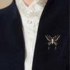 Spille Farfalla Smalto Bianco Nero alla Moda per Donne Uomini Zircone Insetti Spille da Giacca Festa Ufficio Gioielli Regali