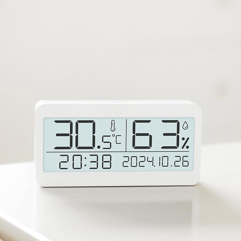 Silent LCD Desktop Alarm Clock with Temperature & Humidity Display