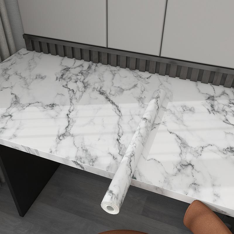 Waterproof Pvc Marble DIY Self-adhesive Wall Stickers Kitchen Renovation Wallpaper Decorative Film