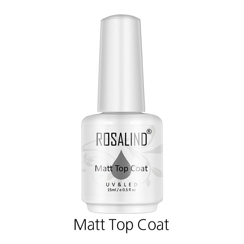 ROSALIND 58 Colors Nail Gel UV Gel Varnishes Nail Polish Semi Permanent Soak Off Matt Top Coat Effect