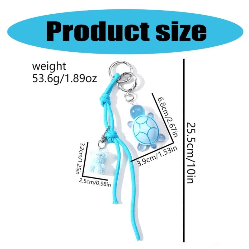 Cute Travel Turtle Keychain Lovely Ocean Sea Animals Key Ring For Women Men Friendship Gift Backpack Hangings Handmade Jewelry