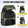Fish Tackle Lure Organizer Storage Backpack Multi-layer Large-Capacity Design Waterproof Fishing Bag with Rod Holders