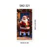 Christmas Santa And Elk Theme Backdrop Nut Cracker Snowman Door Banner Indoor Outdoor Veranda Door Cover Photography Background