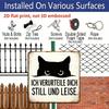 2D Flat, 1pc Vintage Aluminium Metal Sign, Outdoor Decorative Wall Sign, Retro Tin Sign Style, Funny Cat Theme, "I Judge You Quietly", Home Wall
