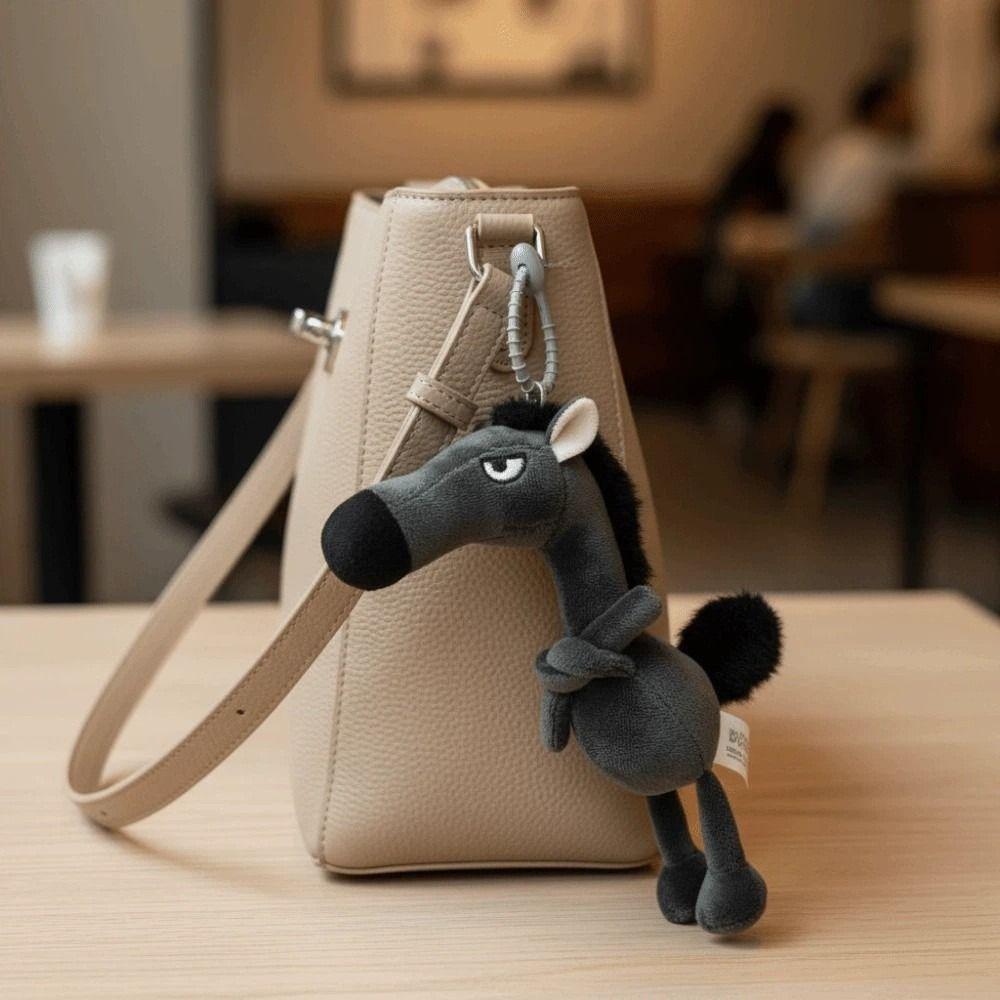 Craftsmanship Horse Keychain Cartoon Pony Plush Doll Exquisite Simulation Horse Toy  Birthday Gift